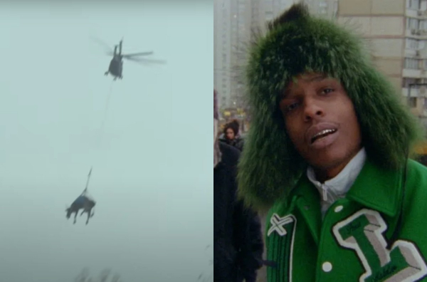 В новом клипе американского рэпера A$AP Rocky повторили сцену с коровой из «Мимино» В новом клипе американского рэпера A$AP Rocky повторили сцену с коровой из «Мимино»