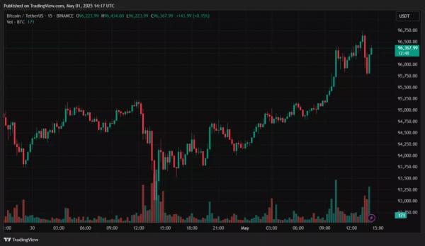 Биткоин преодолел $96 000 на фоне ажиотажа краткосрочных инвесторов